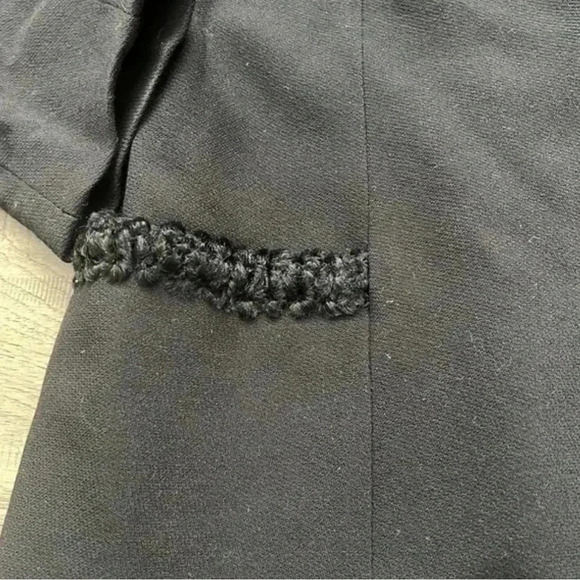 Selina | Black 100% new wool vintage blazer with curly lamb lining - Picture 3 of 14